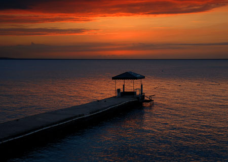 Sunset from Doctors Cave Beach  